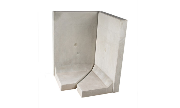 Lithonplus L-Tec Außenecke 90° 2-teilig 105x99x99x12cm steingrau SB4