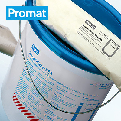 Promat-Kleber K84 im Schlauch 1kg grau