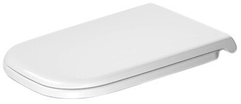 Duravit WC-Sitz D-CODE SoftClose m. Scharniere Edelstahl. Deckel weiß