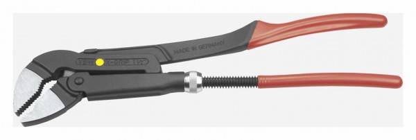 VBW ABC pipe wrench X-GRIP 115 anthracite painted, red plastic cover