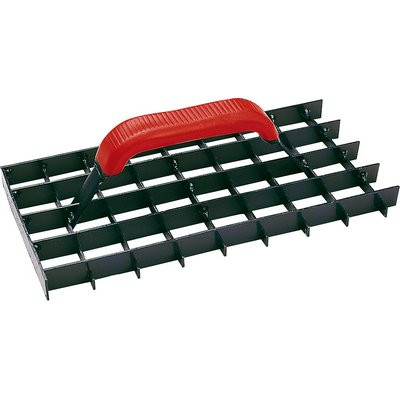 TRIUSO Gitterrabott 140x290mm MW 32x32mm gezahnt m. Kunststoffgriff