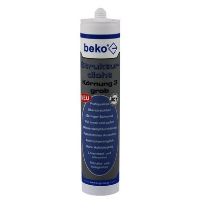 Beko Strukturdicht 310ml Körnung 3 grob Acryl weiß-strukturiert