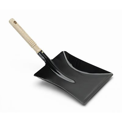 Nespoli Kehrschaufel schwarz Metall 22cm lackierter Holzgriff