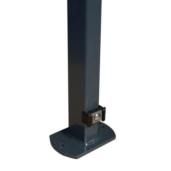 Pfosten m.Bodenpl.anthr 60x40x1100 o.Zub 4Kl.halter o.1Flacheisen plus je 4 Schr.