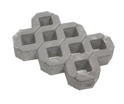 Kostka trawnikowa BWL naturalna szara 60x40x10cm z mikrofazą