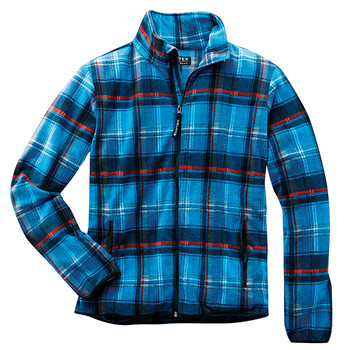 Scheibler Fleecejacke Dolomit blau kariert Gr. S