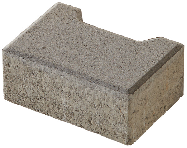 Kamień końcowy podwójny T 10cm szary. gładki beton