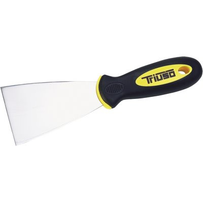 Triuso Edelstahlspachtel 100mm m. Softgriff