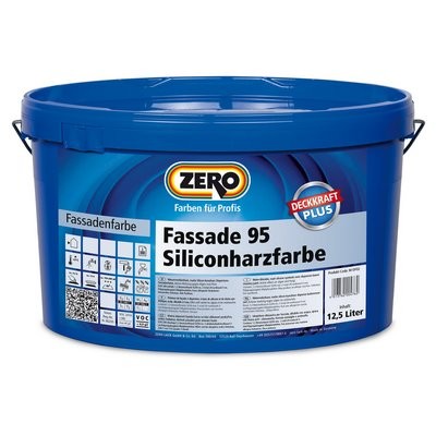 Zero Fassade 95 Siliconharzfarbe Deckkraft Plus weiß 12,5l, f. außen