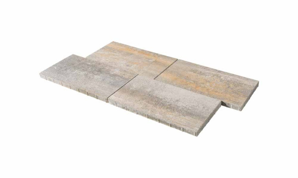 Lithonplus MIX Platte 40x40x5 muschelk. kugelgestrahlt b.c.s.