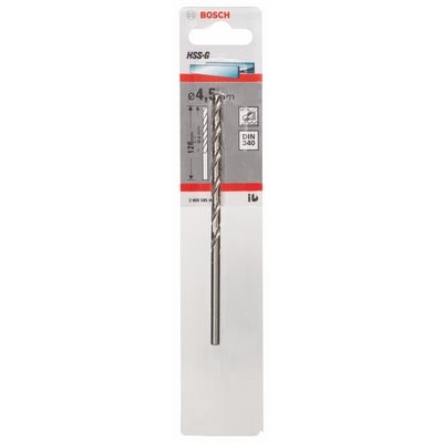 Bosch Metallbohrer HSS-G DIN340 4.5x82x126mm