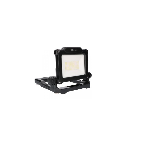 Shada LED Akku Strahler 24W 2500lm 5000K inkl. 4 Adapter 3-Stufen-Dim.