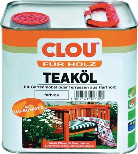 Teaköl farblos 2.5l Dose CLOU