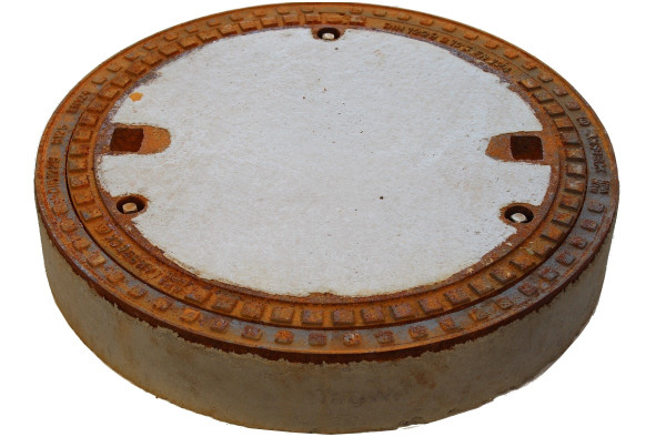 Schachtabdeckung Beton-Guss Kl D400 rund 610mm tagwasserdicht m. 3 Verriegelungen