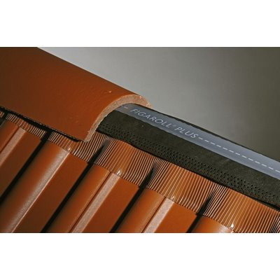 Braas Figaroll Plus ventilation roll ridge and ridge 5m 280+40mm red