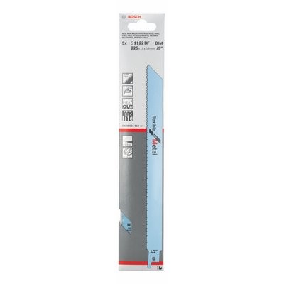 Bosch reciprocating saw blade for metal S 1122 BF BIM pack of 5