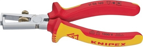 KNIPEX stripping pliers 160mm VDE with opening spring universal chrome-plated
