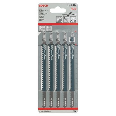 Bosch jigsaw blade for wood T 344 D HCS 5-pack