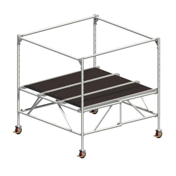 Layher Staro-Rollbock Grundgerüst inkl. 4 Stecker - 7000