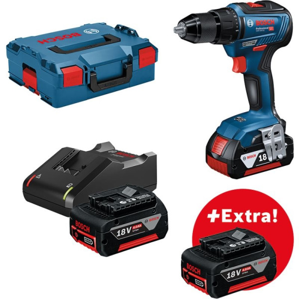 Bosch GSR 18V-55 Akkuschrauber 3x4Ah GAL18V-40 u. L-Boxx