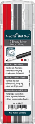 Pica BIG Dry Ersatz-Minen FOR ALL je 4 Minen: Graphit 2B + Weiß + Rot