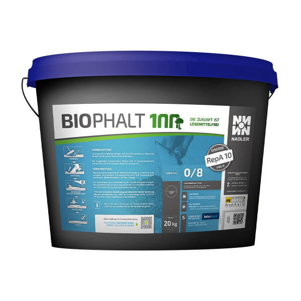 Biophalt 20kg Körnung 0/8 von 20 - 60mm lösemittelfreier Reaktionsasphalt