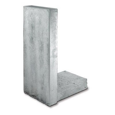 Can wall panel SB grey smooth LF 1 - 3 80/55/50cm 12cm wall thickness