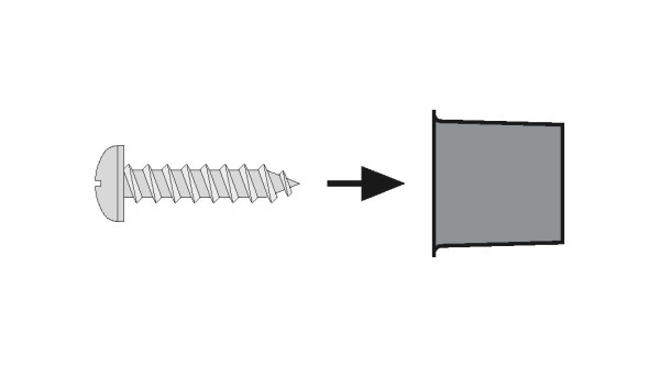 Knauf Cleaneo-Cap 12 Q black screws incl.