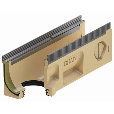 ACO Drain Multil. Sealin Rinne V100S 0.2 - o. Gefälle 50cm STVZ m. Öffnung