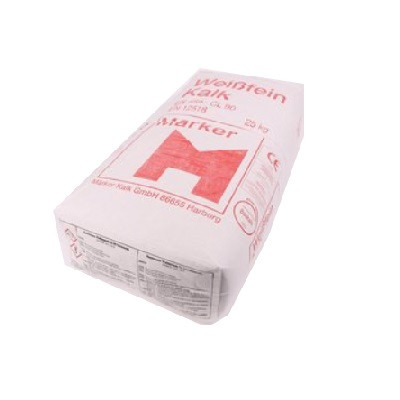 Solnhofer Weißfeinkalk ungelöscht 25kg Sack