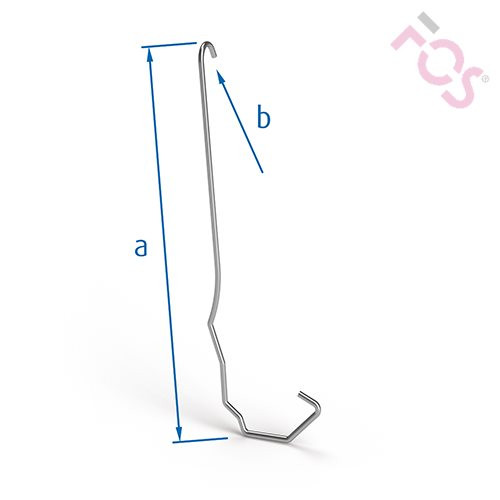 FOS Seitenfalzklammer ZIAL eckig 456/204/2.2mm für 30x50 Lattung