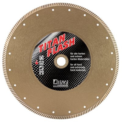 Diewe Diamanttrennscheibe Titan Flash 230mm Fliesen Aufnahme 22.23