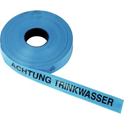 Triuso Trassenwarnband 40mmx250m "Achtung Trinkwasser blau"