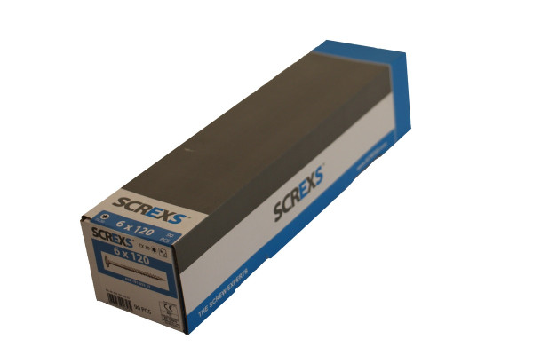 Wkręt konstrukcyjny do drewna SWG Vz Tx 30 6,0x120 z łbem talerzowym - 90 sztuk SXP