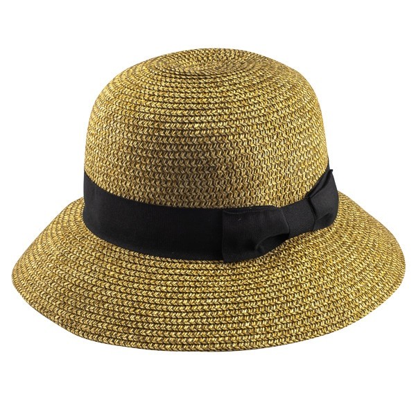 Strohhut Damen Anna schwarz/beige Größe 57