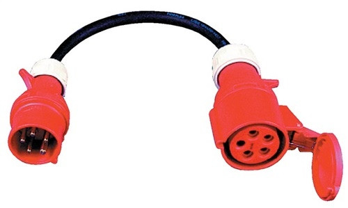 CEE-Adapterleitung CEE-Stecker 16 V/6 h A/5-polig/400 IP44 JÄGER DIREKT