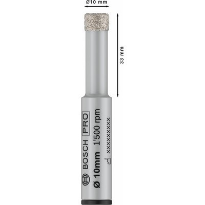 Bosch PRO Ceramic dry Bohrer 10 x 33 x 13 mm - 2 608 599 056