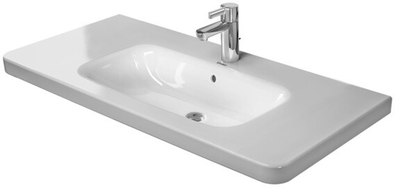 DU Möbelwaschtisch DuraStyle 1000 mm 1 m. ÜL. m. HLB. HL. weiss
