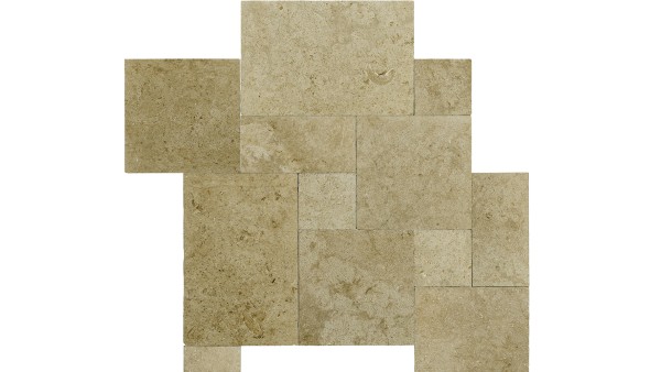 Lagotrade TRAVERTIN Vanilla Color-Mix römischer Verband DAVID beige braun