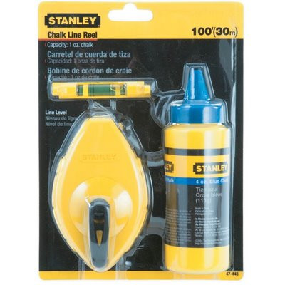 SBD Schlagschnur-Set m. blauer Kreide u. Schnurwasserwge 30m - 0-47-443