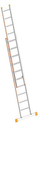 Layher TOPIC 1035 Schiebeleiter 2x10 Sprossen m. Trav. Länge max. 4.80m