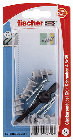 Fischer Gipskartondübel GK S VE= 5 GK S K-52392