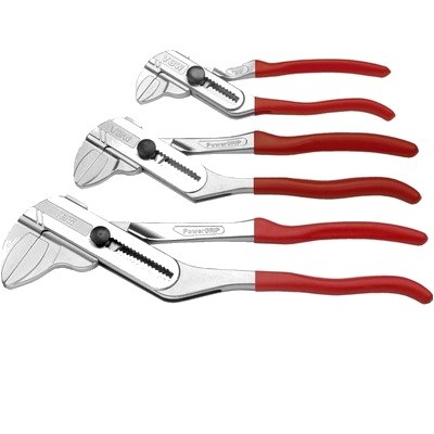 VBW pliers wrench PowerGRIP 250mm 180310 chrome-plated red plastic coating