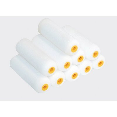 Nespoli Heizkörperwalze Schaum superfein 10cm weiß 10er Pack bügelseitig gerundet