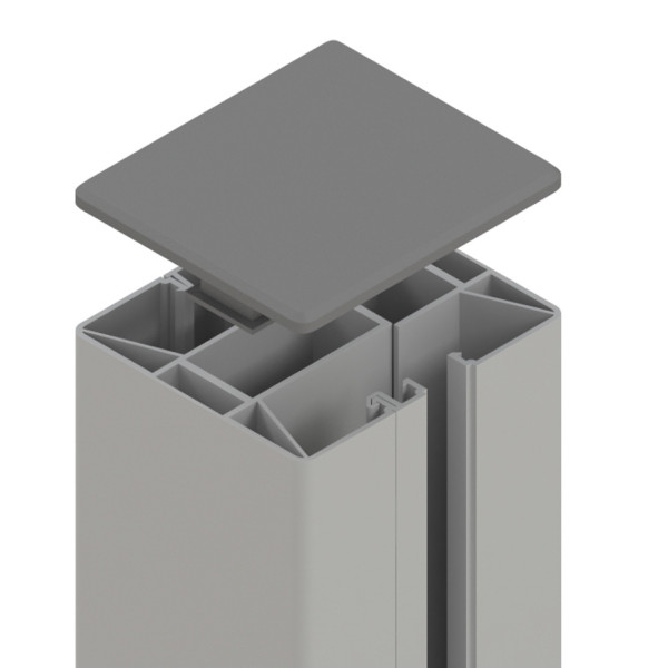 SYSTEM Klemmpfosten Silber 105 cm