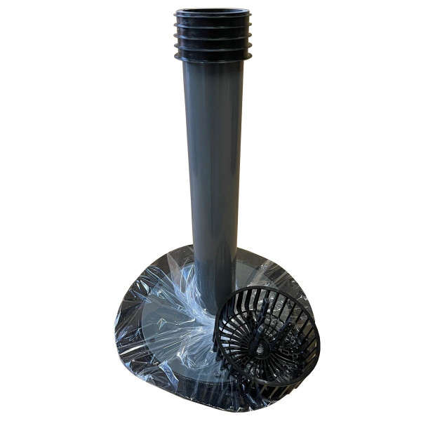 Fleck Flachdach Sanierungsablauf DN 90 Flansch Bitumen m. Kiesfang - 45100411