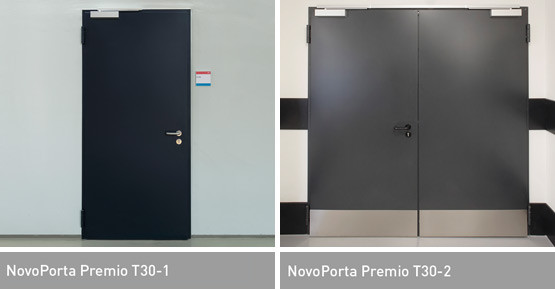 Novoferm Premio T30-Türelement 1-flüg.A BRM: 1000 x 2000 mm, MW 100mm DIN R