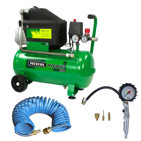 Prebena Kompressor VIGON 240 inkl. Spiralschl., Ausblaspist., Reifenfüller