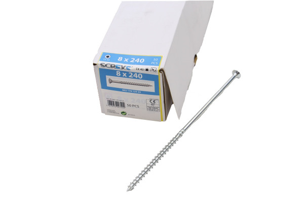 SWG Holzbauschraube Vz Tx 40 8.0x240 m. Senkkopf - 50 Stück