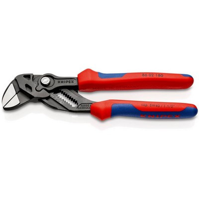 KNIPEX pliers wrench with multi-component handle cover 180mm SW 40mm 86 02 180